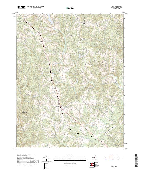 US Topo 7.5-minute map for Gladys VA