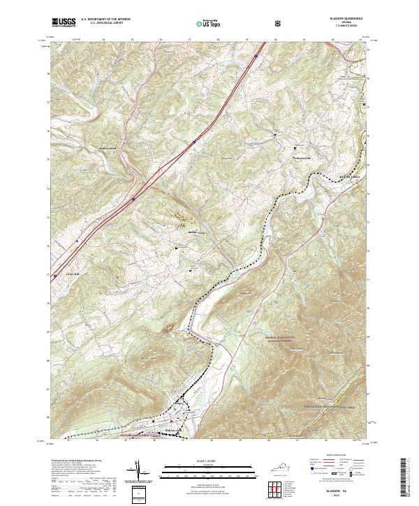 US Topo 7.5-minute map for Glasgow VA