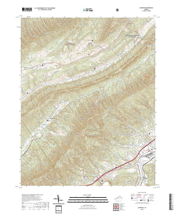 US Topo 7.5-minute map for Glenvar VA