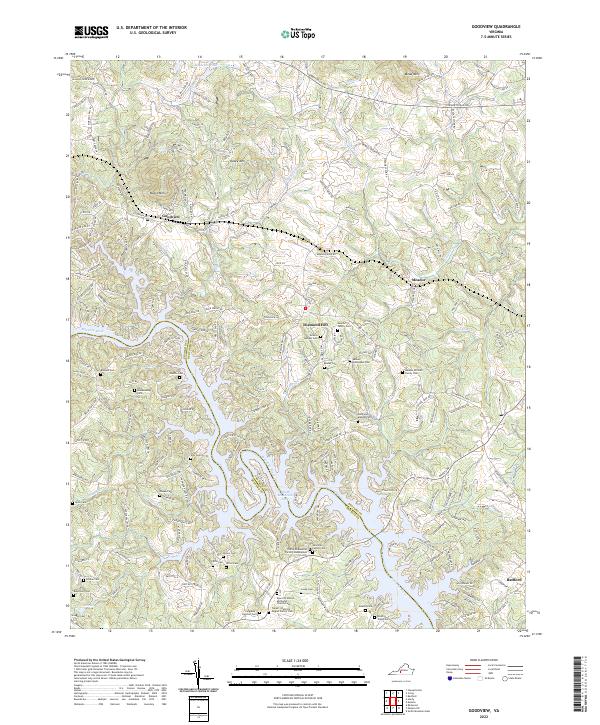 US Topo 7.5-minute map for Goodview VA