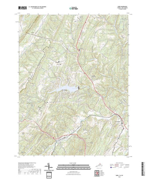 US Topo 7.5-minute map for Gore VAWV – American Map Store