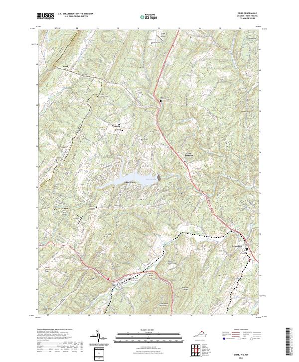 US Topo 7.5-minute map for Gore VAWV