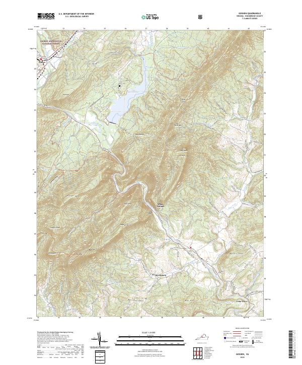 US Topo 7.5-minute map for Goshen VA