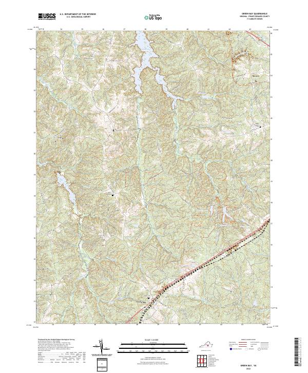 US Topo 7.5-minute map for Green Bay VA