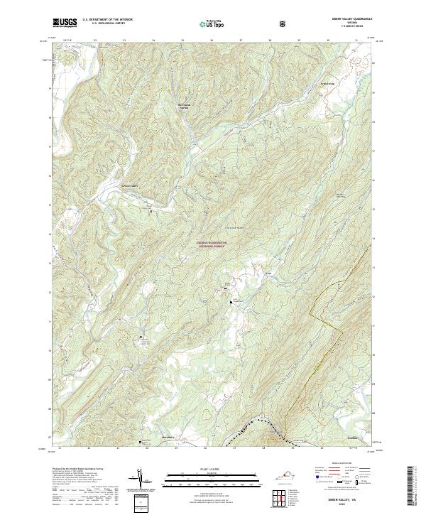 US Topo 7.5-minute map for Green Valley VA