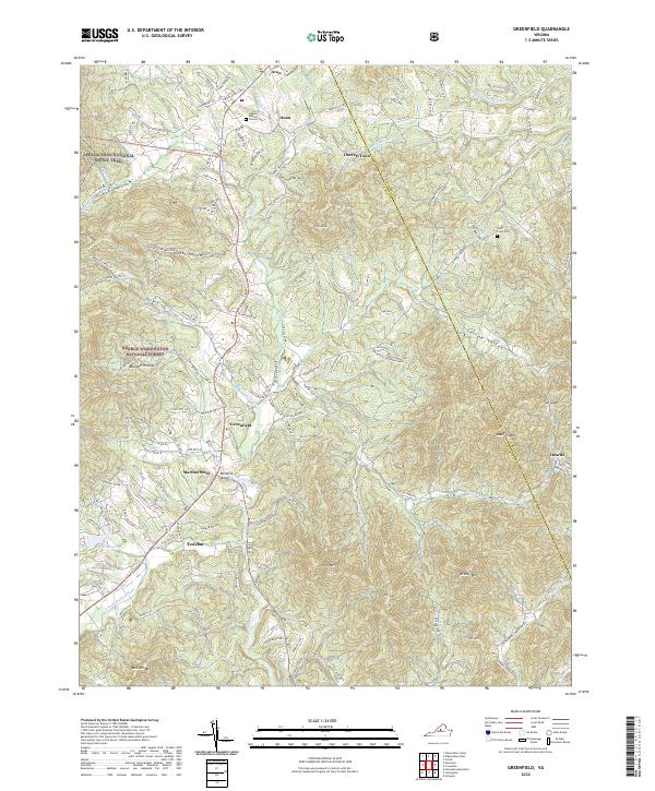 US Topo 7.5-minute map for Greenfield VA