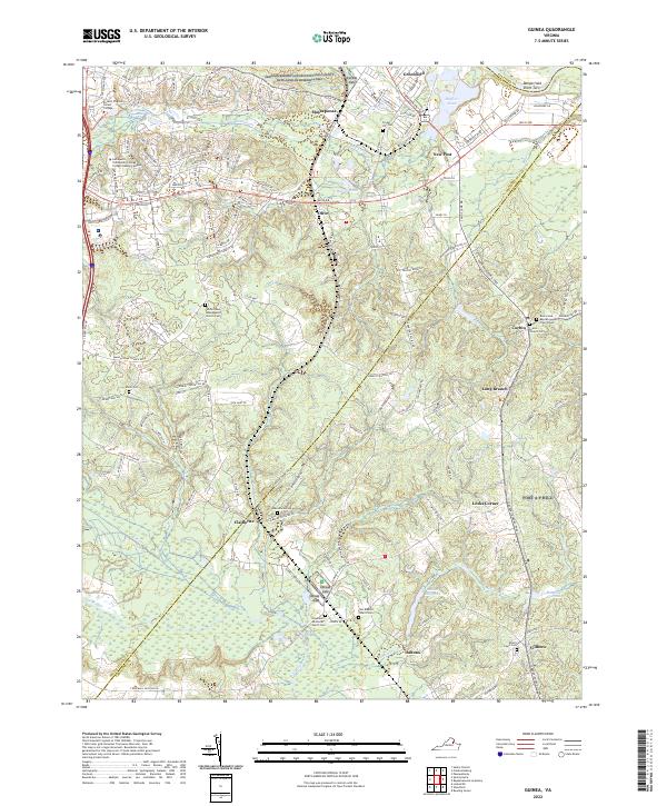 US Topo 7.5-minute map for Guinea VA