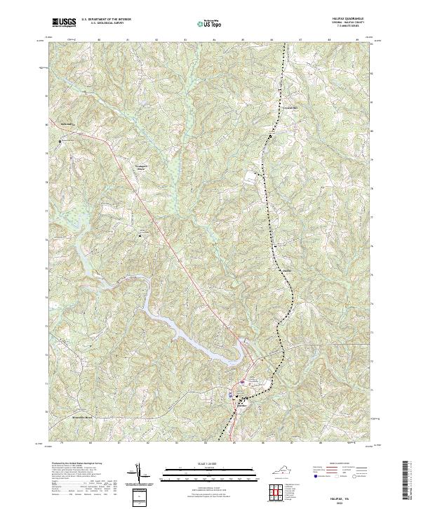 US Topo 7.5-minute map for Halifax VA