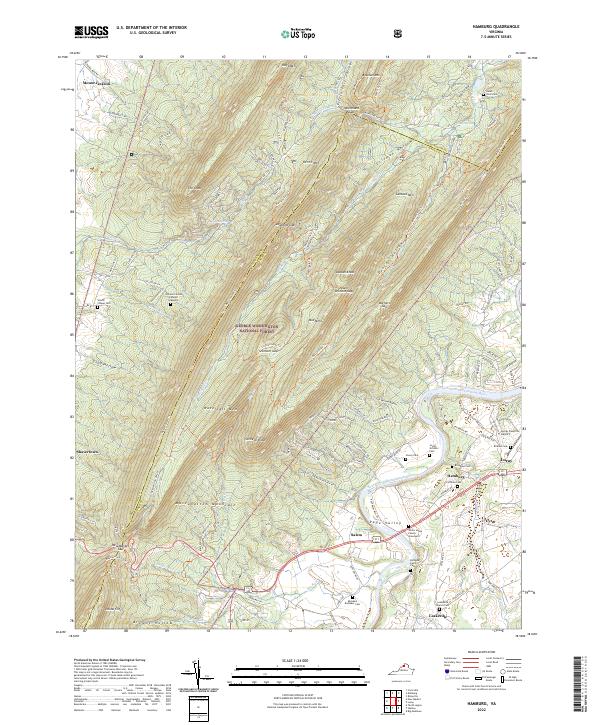 US Topo 7.5-minute map for Hamburg VA