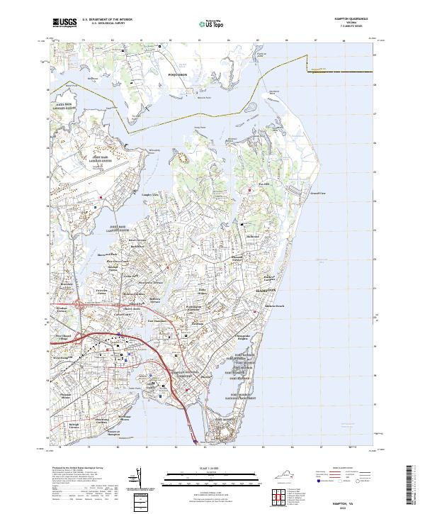 US Topo 7.5-minute map for Hampton VA