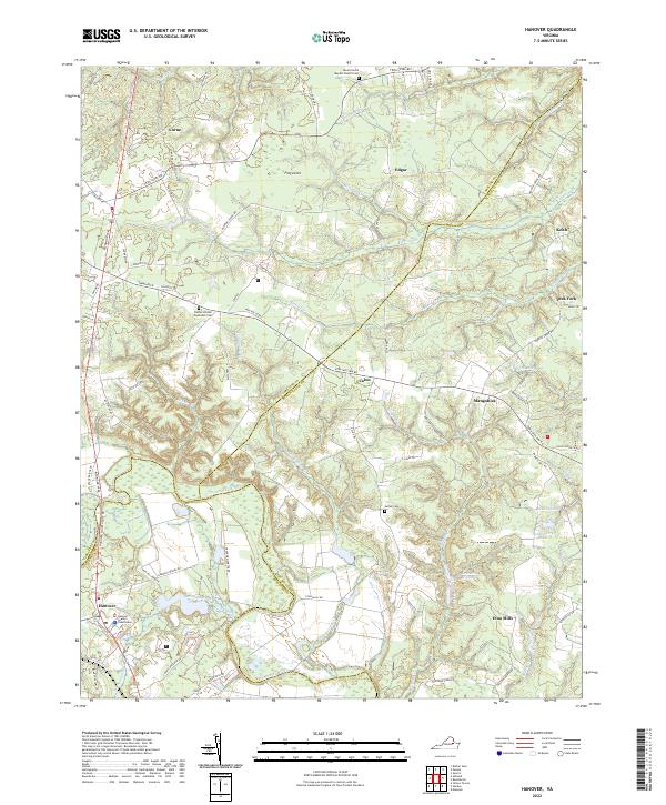 US Topo 7.5-minute map for Hanover VA