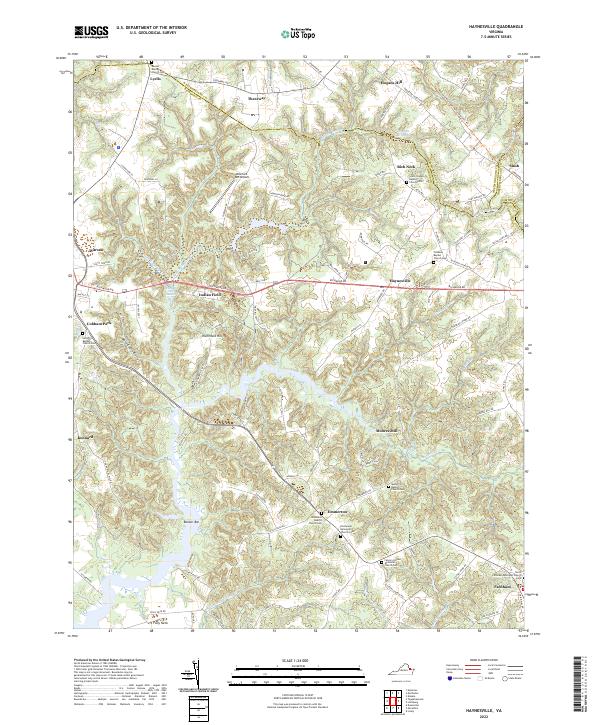 US Topo 7.5-minute map for Haynesville VA