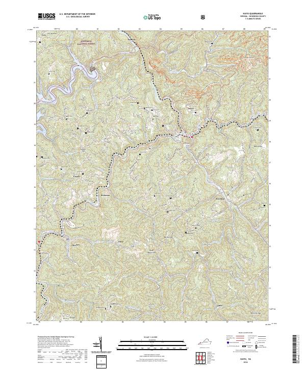 US Topo 7.5-minute map for Haysi VA