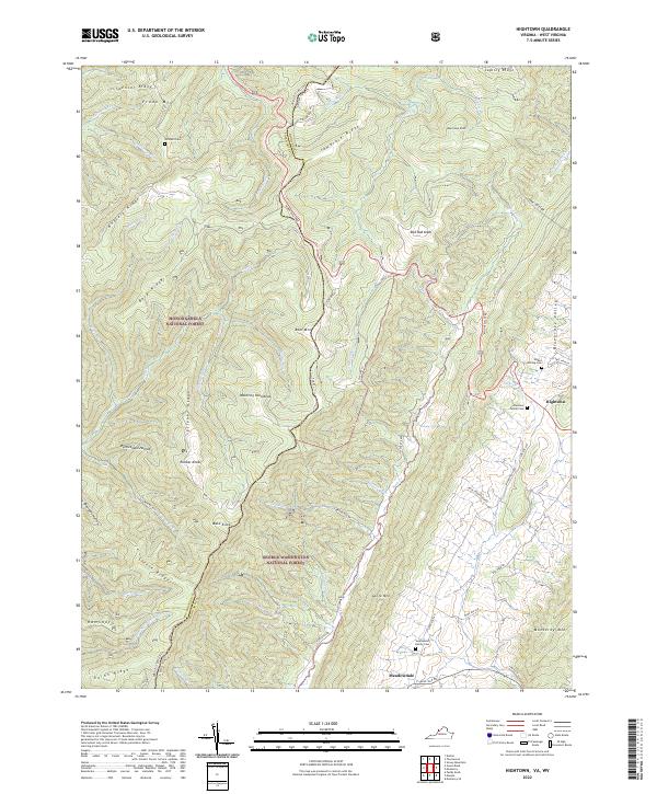 US Topo 7.5-minute map for Hightown VAWV