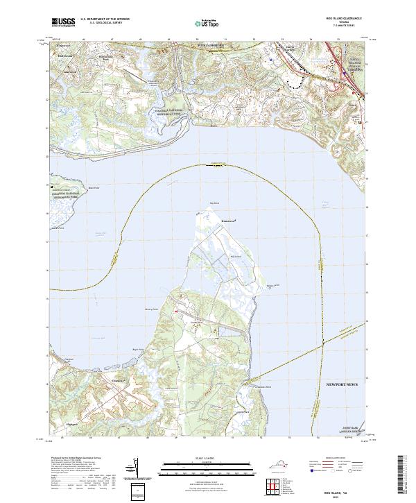 US Topo 7.5-minute map for Hog Island VA