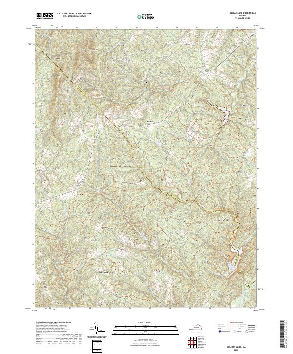 US Topo 7.5-minute map for Holiday Lake VA