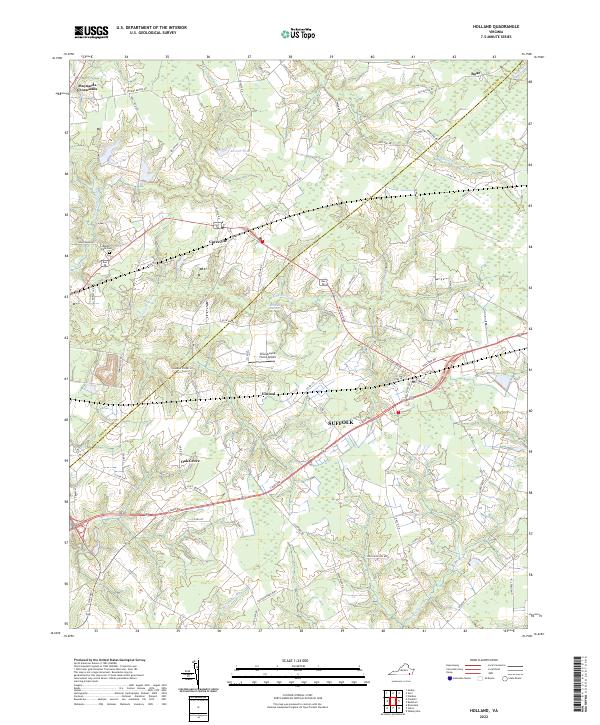 US Topo 7.5-minute map for Holland VA