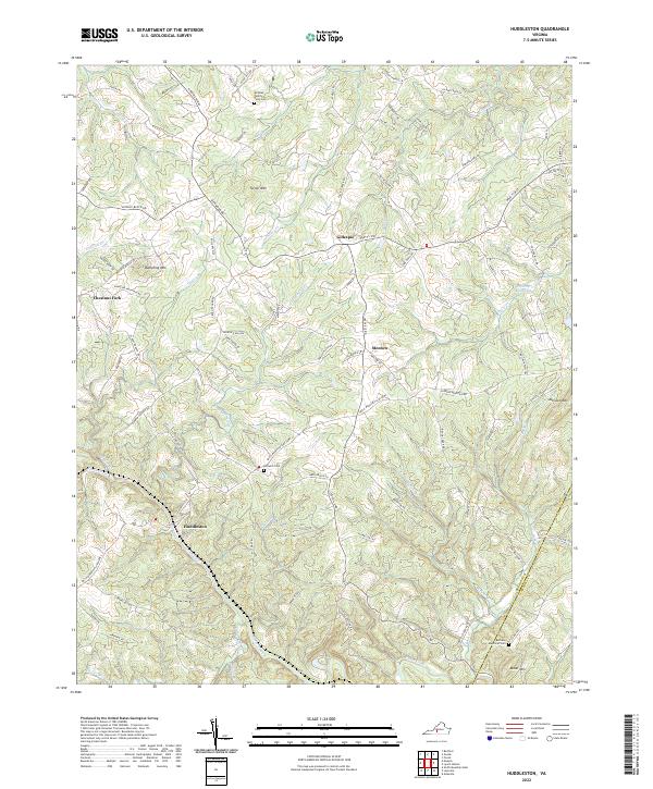 US Topo 7.5-minute map for Huddleston VA