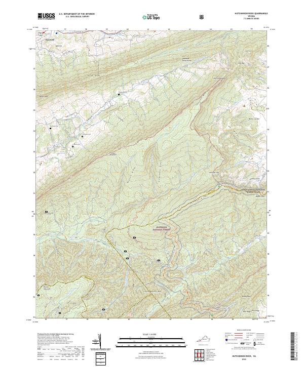 US Topo 7.5-minute map for Hutchinson Rock VA