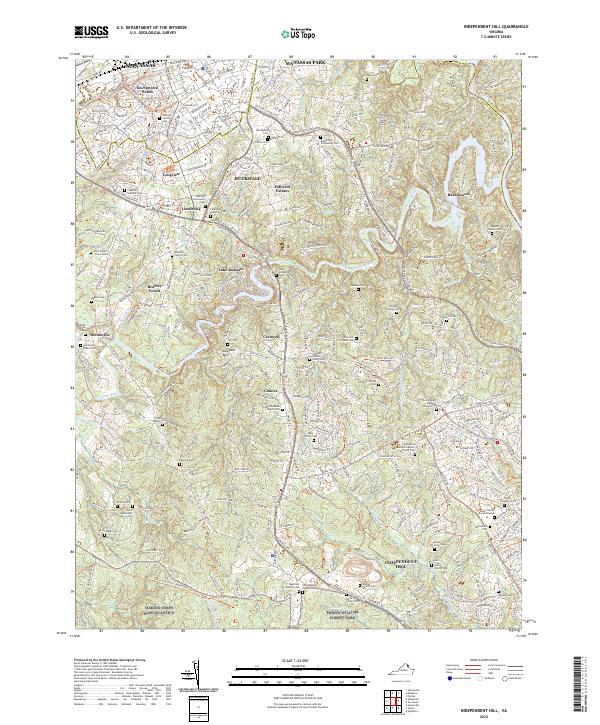 US Topo 7.5-minute map for Independent Hill VA