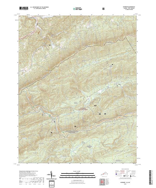 US Topo 7.5-minute map for Interior VAWV