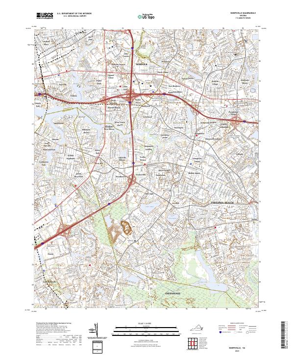 US Topo 7.5-minute map for Kempsville VA