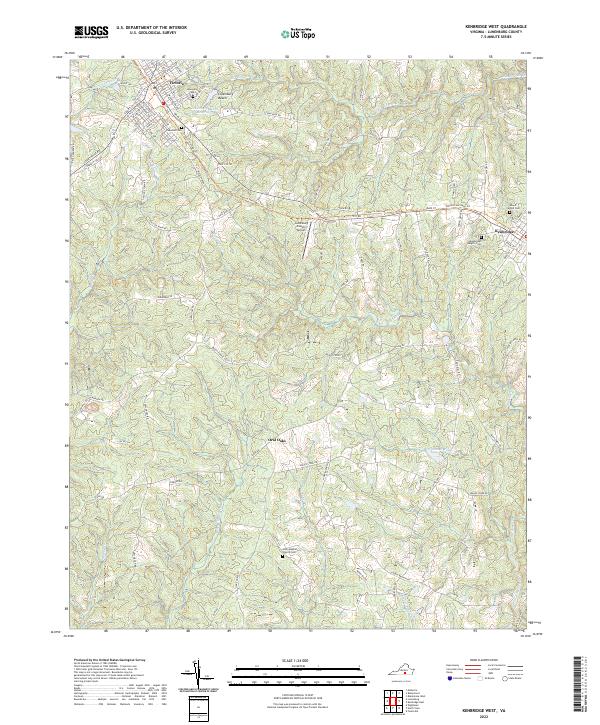 US Topo 7.5-minute map for Kenbridge West VA