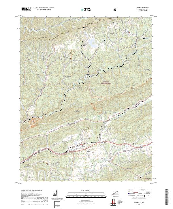 US Topo 7.5-minute map for Keokee VAKY