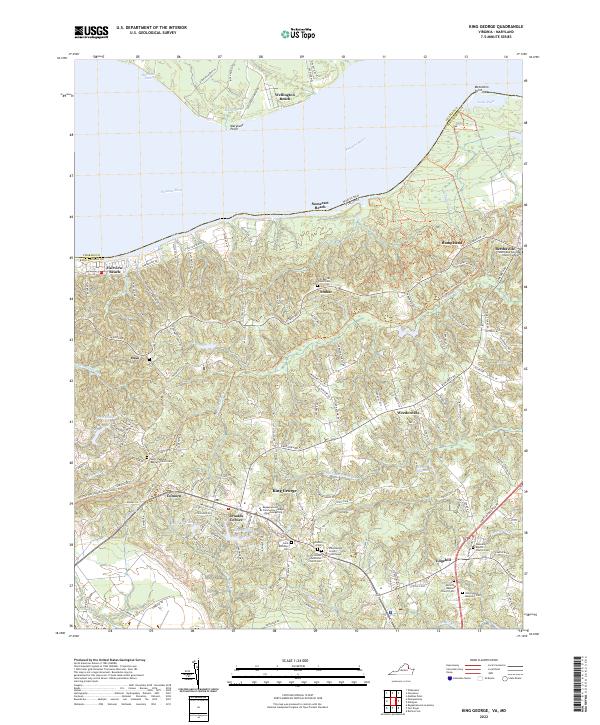 US Topo 7.5-minute map for King George VAMD