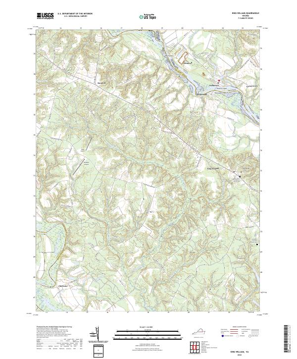 US Topo 7.5-minute map for King William VA