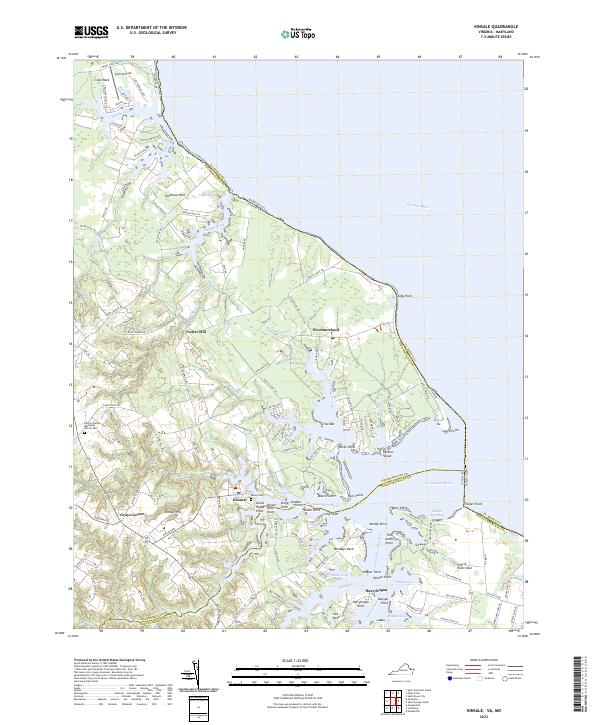 US Topo 7.5-minute map for Kinsale VAMD