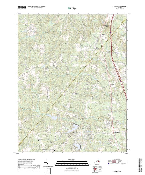 US Topo 7.5-minute map for Ladysmith VA