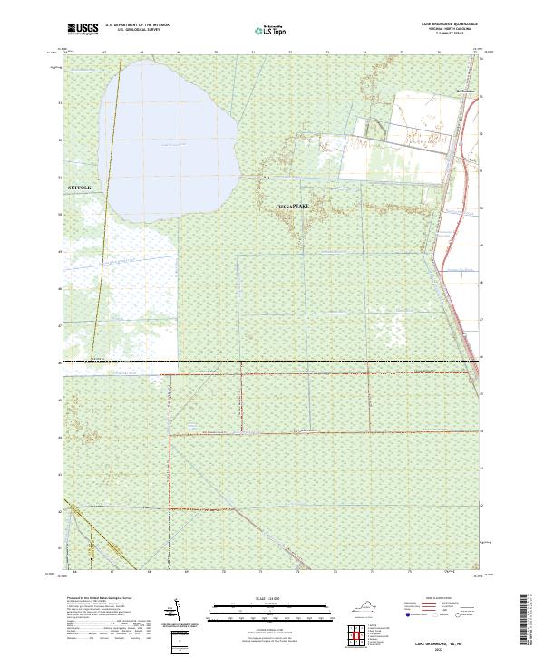 US Topo 7.5-minute map for Lake Drummond VANC