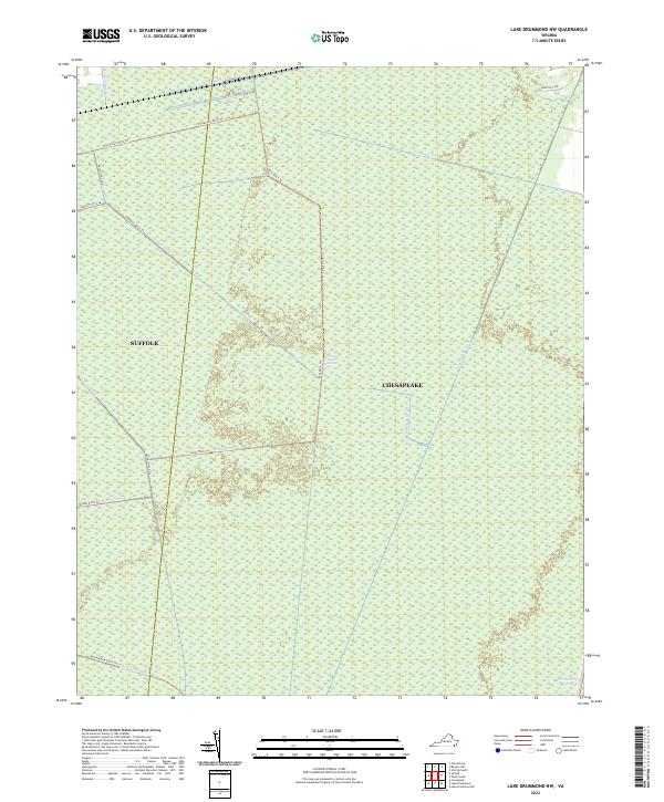 US Topo 7.5-minute map for Lake Drummond NW VA