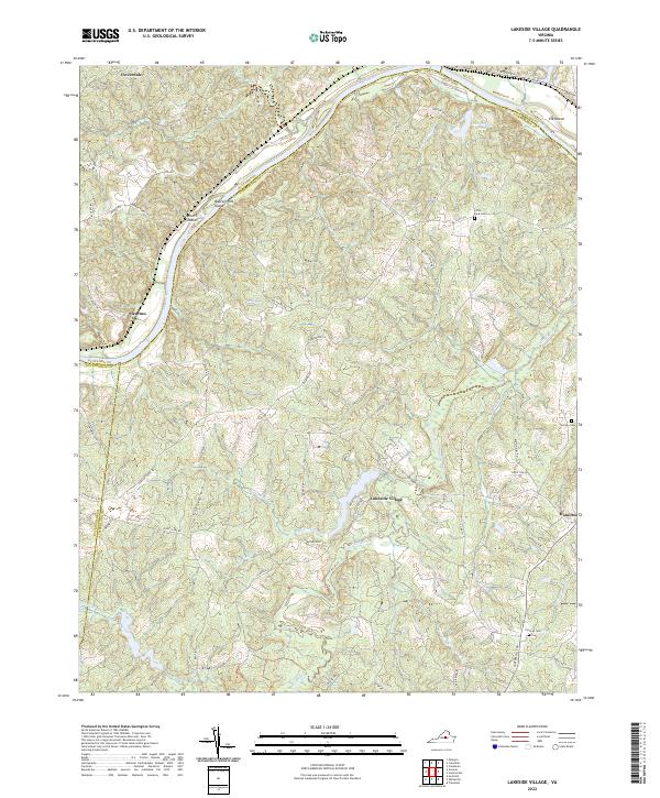 US Topo 7.5-minute map for Lakeside Village VA