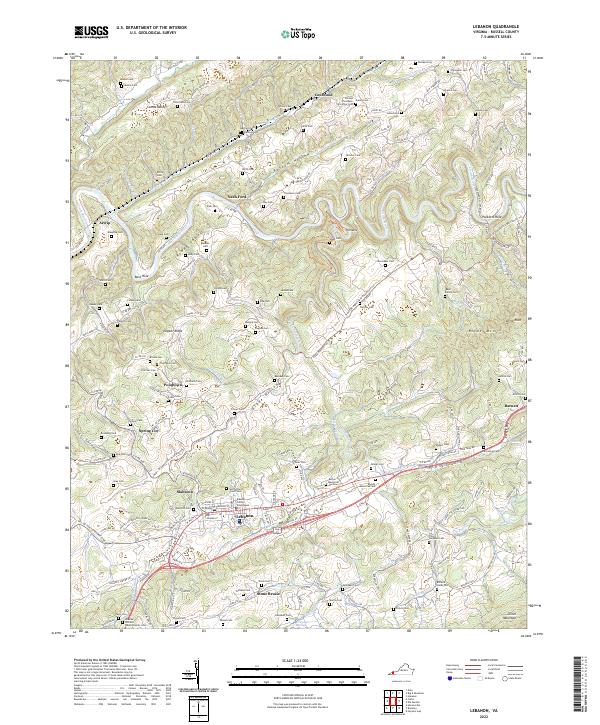 US Topo 7.5-minute map for Lebanon VA