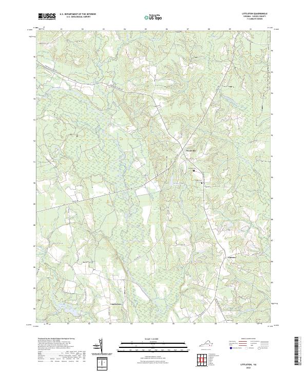 US Topo 7.5-minute map for Littleton VA