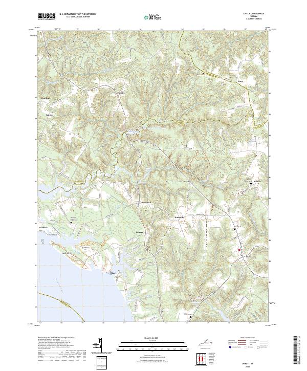 US Topo 7.5-minute map for Lively VA