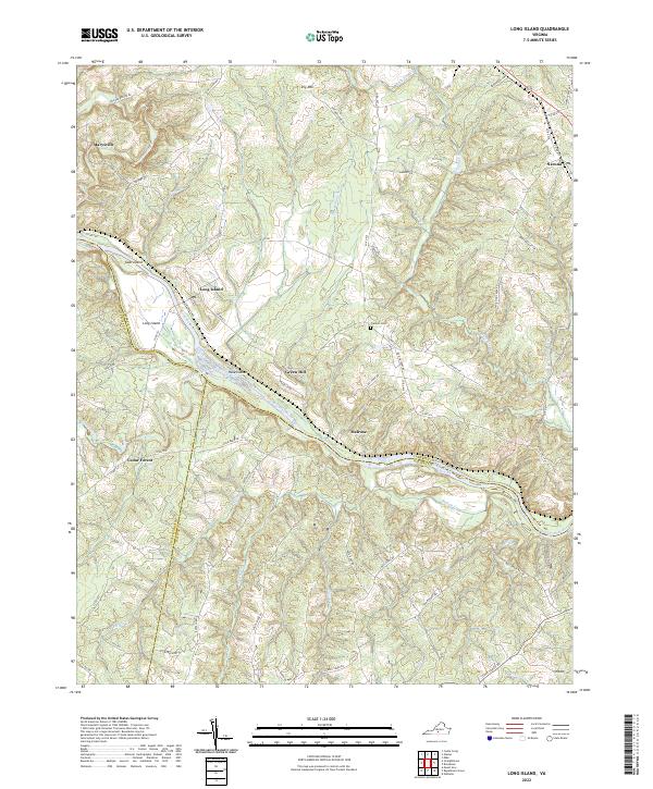 US Topo 7.5-minute map for Long Island VA