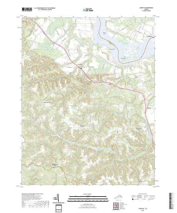 US Topo 7.5-minute map for Loretto VA