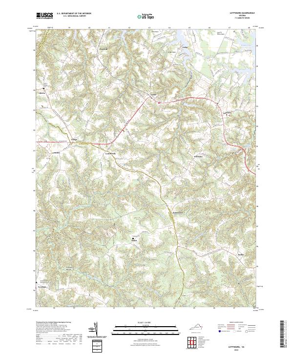 US Topo 7.5-minute map for Lottsburg VA