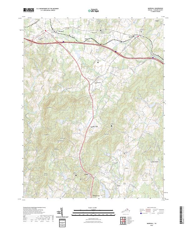 US Topo 7.5-minute map for Marshall VA