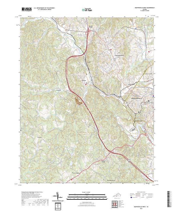 US Topo 7.5-minute map for Martinsville West VA