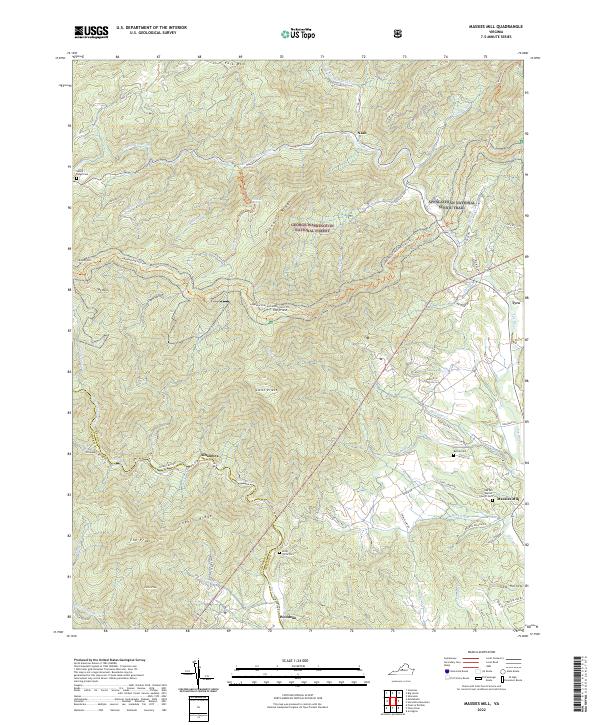 US Topo 7.5-minute map for Massies Mill VA