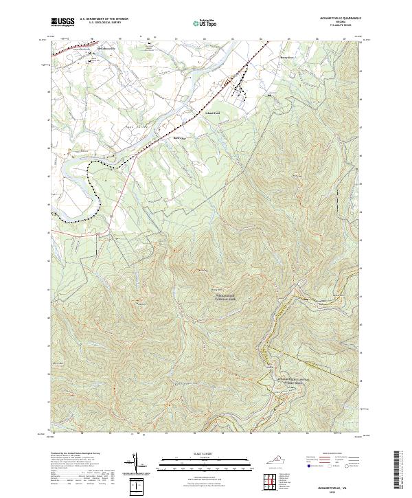 US Topo 7.5-minute map for McGaheysville VA