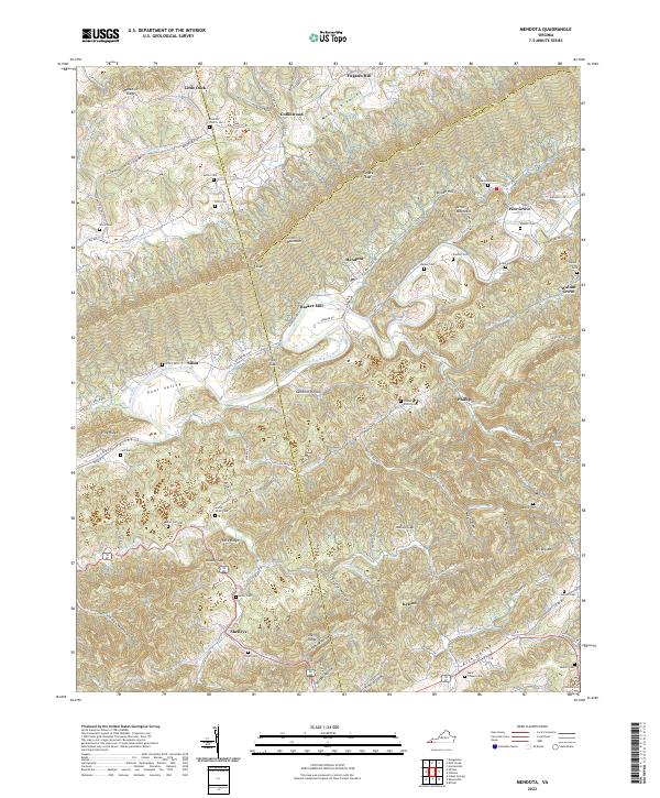 US Topo 7.5-minute map for Mendota VA