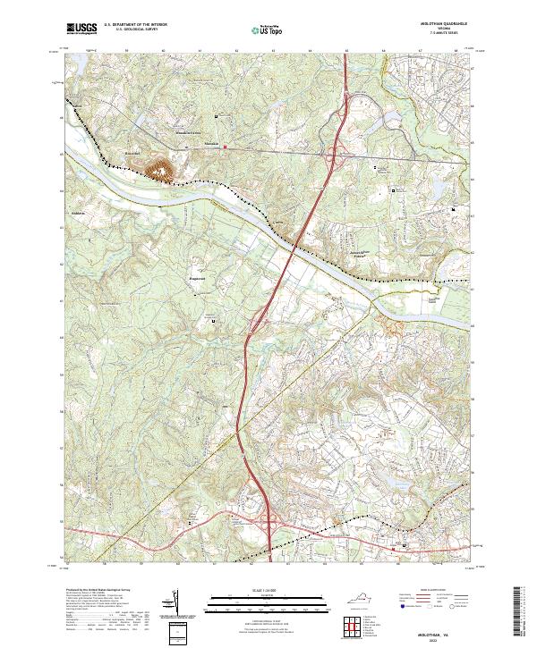 US Topo 7.5-minute map for Midlothian VA