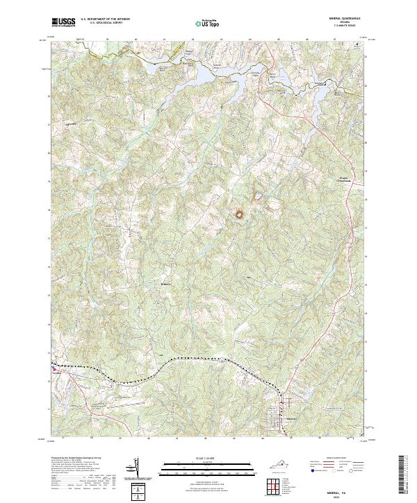 US Topo 7.5-minute map for Mineral VA