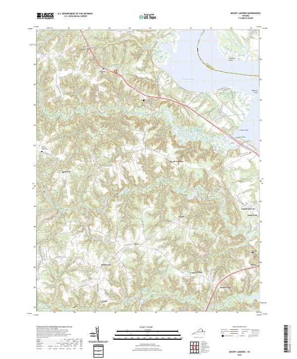 US Topo 7.5-minute map for Mount Landing VA