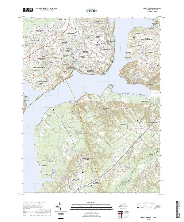 US Topo 7.5-minute map for Mount Vernon VAMD